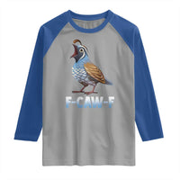 Funny F Caw F Quail Raglan Shirt Cartoon Quail Bird Poultry Humor - Wonder Print Shop