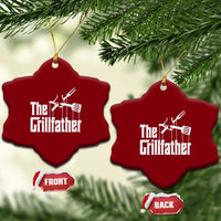 Funny BBQ Grilling Ceramic Ornament The Grillfather Vintage Father's Day - Wonder Print Shop