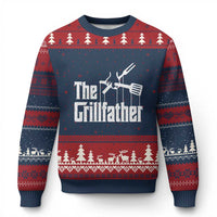 Funny BBQ Grilling Ugly Christmas Sweater The Grillfather Vintage Father's Day - Wonder Print Shop