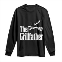 Funny BBQ Grilling Long Sleeve Shirt The Grillfather Vintage Father's Day