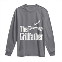 Funny BBQ Grilling Long Sleeve Shirt The Grillfather Vintage Father's Day