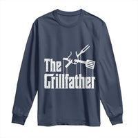 Funny BBQ Grilling Long Sleeve Shirt The Grillfather Vintage Father's Day