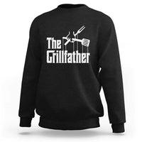 Funny BBQ Grilling Sweatshirt The Grillfather Vintage Father's Day