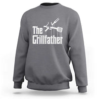 Funny BBQ Grilling Sweatshirt The Grillfather Vintage Father's Day
