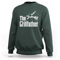 Funny BBQ Grilling Sweatshirt The Grillfather Vintage Father's Day