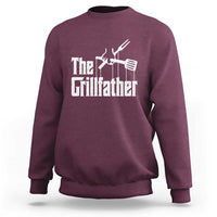 Funny BBQ Grilling Sweatshirt The Grillfather Vintage Father's Day