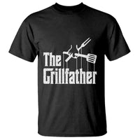 Funny BBQ Grilling T Shirt The Grillfather Vintage Father's Day