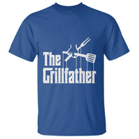 Funny BBQ Grilling T Shirt The Grillfather Vintage Father's Day