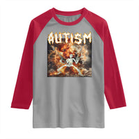 Funny Autism Skeleton Meme Raglan Shirt Oddly Specific Dank Meme