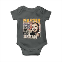 MLK Day His Dream Is My Dream Baby Onesie Martin Luther King Vintage American Flag Black History Month
