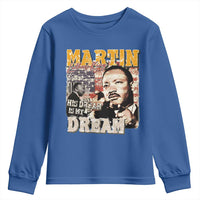 MLK Day His Dream Is My Dream Youth Sweatshirt Martin Luther King Vintage American Flag Black History Month