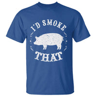 Funny BBQ Grilling I'd Smoke That T Shirt Barbecue Grill Father's Day - Wonder Print Shop