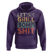 Funny BBQ Grilling Let's Grill Some Shit Hoodie Retro Vintage Barbecue Father's Day