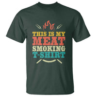 Funny Grilling BBQ T Shirt This Is My Meat Smoking Shirt Retro Fork Father's Day - Wonder Print Shop