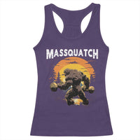 Funny Bigfoot Massquatch Racerback Tank Top Workout Gym Weightlifter Sasquatch
