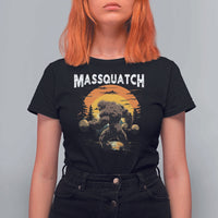 Funny Bigfoot Massquatch T Shirt For Women Workout Gym Weightlifter Sasquatch