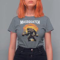 Funny Bigfoot Massquatch T Shirt For Women Workout Gym Weightlifter Sasquatch
