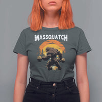 Funny Bigfoot Massquatch T Shirt For Women Workout Gym Weightlifter Sasquatch