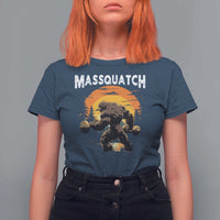 Funny Bigfoot Massquatch T Shirt For Women Workout Gym Weightlifter Sasquatch