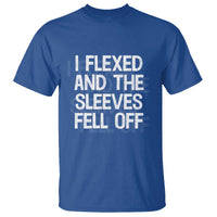 Funny I Flexed And The Sleeves Fell Of T Shirt Workout Gymer Shadow Text - Wonder Print Shop