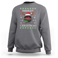 Funny Smokey Christmas Grilling Sweatshirt BBQ Meat Father's Day - Wonder Print Shop
