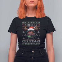 Funny Smokey Christmas Grilling T Shirt For Women BBQ Meat Father's Day - Wonder Print Shop