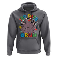 Funny Moo Deng 100 Days Bruh Hoodie Happy 100 Days Of School