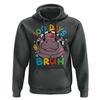 Funny Moo Deng 100 Days Bruh Hoodie Happy 100 Days Of School