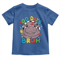 Funny Moo Deng 100 Days Bruh Toddler T Shirt Happy 100 Days Of School