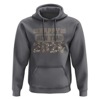 Camo Happy New Year Party 2026 Hoodie Camouflage NYE Party - Wonder Print Shop
