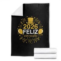 Spanish Mexican New Year 2026 Throw Blanket Feliz Ano Nuevo NYE Party - Wonder Print Shop