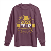 Spanish Mexican New Year 2026 Long Sleeve Shirt Feliz Ano Nuevo NYE Party - Wonder Print Shop