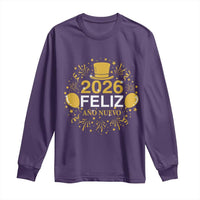 Spanish Mexican New Year 2026 Long Sleeve Shirt Feliz Ano Nuevo NYE Party - Wonder Print Shop