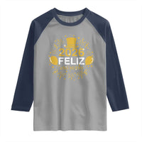 Spanish Mexican New Year 2026 Raglan Shirt Feliz Ano Nuevo NYE Party - Wonder Print Shop