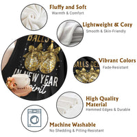 Funny New Year Disco Ball Throw Blanket Balls Deep In New Year Spirit - Wonder Print Shop