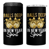Funny New Year Disco Ball 4 in 1 Can Cooler Tumbler Balls Deep In New Year Spirit - Wonder Print Shop