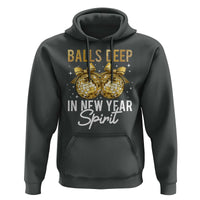 Funny New Year Disco Ball Hoodie Balls Deep In New Year Spirit - Wonder Print Shop