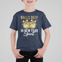 Funny New Year Disco Ball T Shirt For Kid Balls Deep In New Year Spirit - Wonder Print Shop