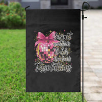 Funny Suspect Never Sticks To Her New Years Resolutions Garden Flag Coquette Disco Ball - Wonder Print Shop
