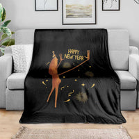 Funny Marcus The Worm New Year Throw Blanket Happy New Year NYE Party Firework - Wonder Print Shop