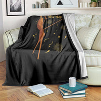 Funny Marcus The Worm New Year Throw Blanket Happy New Year NYE Party Firework - Wonder Print Shop