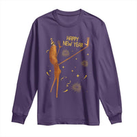 Funny Marcus The Worm New Year Long Sleeve Shirt Happy New Year NYE Party Firework - Wonder Print Shop