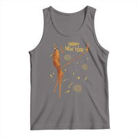Funny Marcus The Worm New Year Tank Top Happy New Year NYE Party Firework - Wonder Print Shop