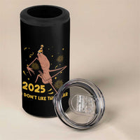 Funny Marcus The Worm New Year 4 in 1 Can Cooler Tumbler 2025 I Dont Like This Year Fireworks NYE Party - Wonder Print Shop
