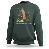 Funny Marcus The Worm New Year Sweatshirt 2025 I Dont Like This Year Fireworks NYE Party - Wonder Print Shop