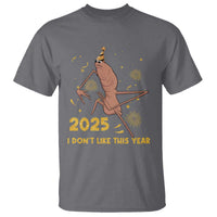 Funny Marcus The Worm New Year T Shirt 2025 I Dont Like This Year Fireworks NYE Party - Wonder Print Shop
