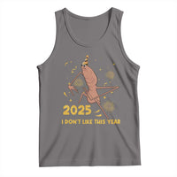 Funny Marcus The Worm New Year Tank Top 2025 I Dont Like This Year Fireworks NYE Party - Wonder Print Shop