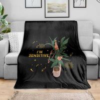 Funny Marcus The Worm New Year Throw Blanket I Am Sensitive NYE Party Firework - Wonder Print Shop