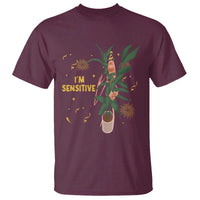 Funny Marcus The Worm New Year T Shirt I Am Sensitive NYE Party Firework - Wonder Print Shop