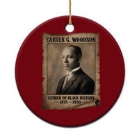 Carter G Woodson Ceramic Ornament Father Of Black History Month Old Paper Graphic